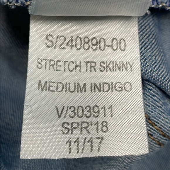 Gap Stretch True Skinny Mid Rise Medium Indigo Denim Jeans 31R - Picture 14 of 15